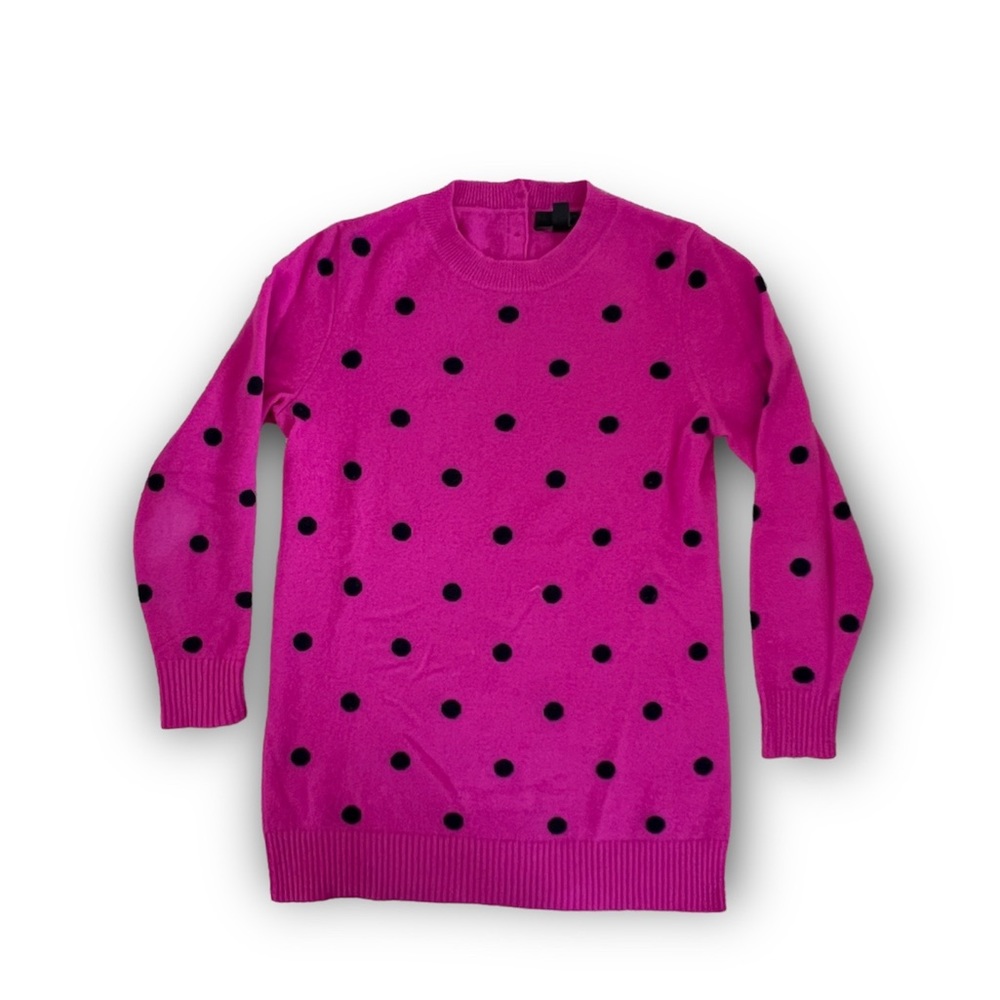 💚GUC💚 J. CREW 100% Italian Cashmere Polka Dot Sweater